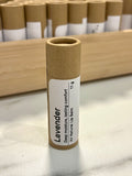 Lavender Lip Balm, cardboard tube, plastic-free, natural ingredients made in Toronto, Ontario, Canada
