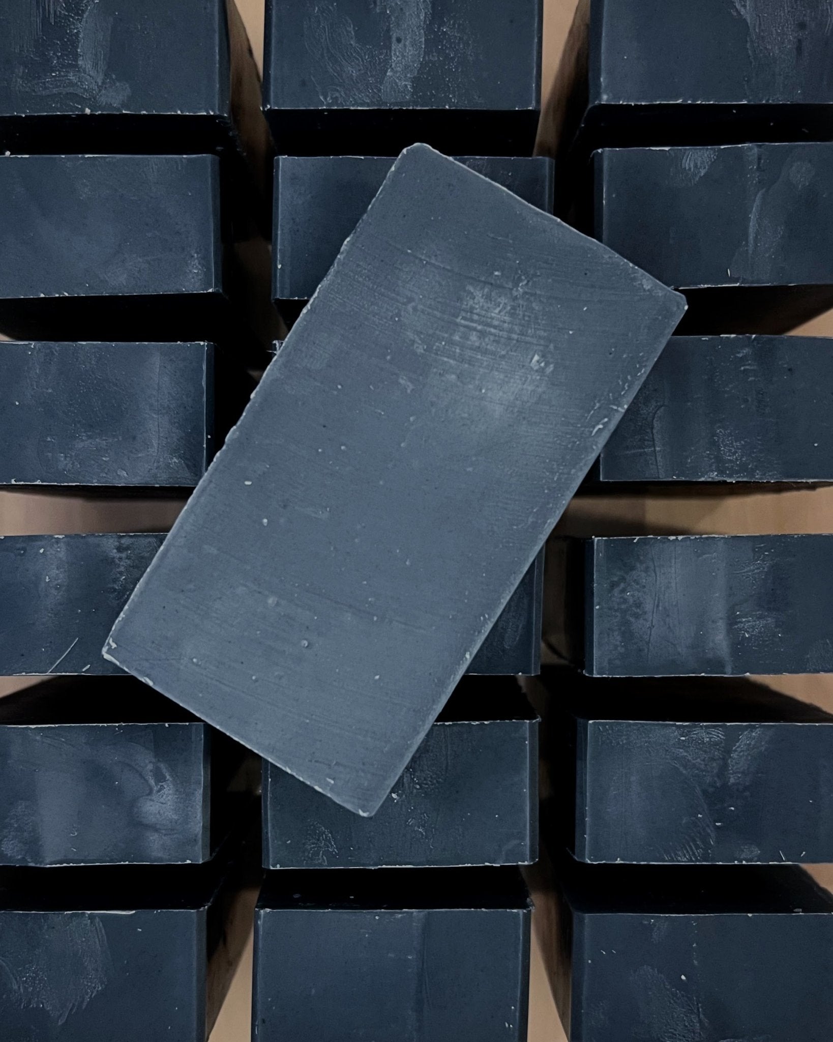 Batch of freshly made Activated Charcoal Cleansing Soap - Eternal Sunday